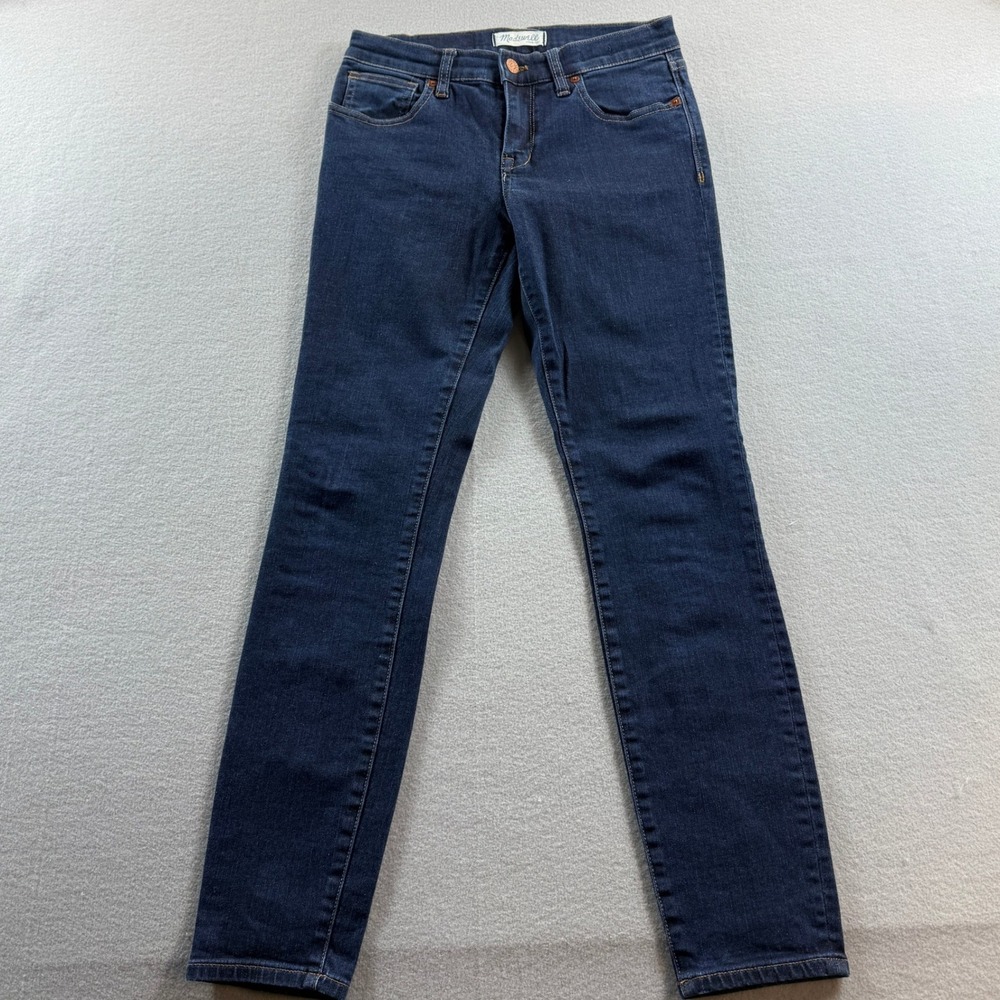 Madewell Skinny Skinny Jeans Women 27 Blue Stretch Denim Low Rise 28x28
